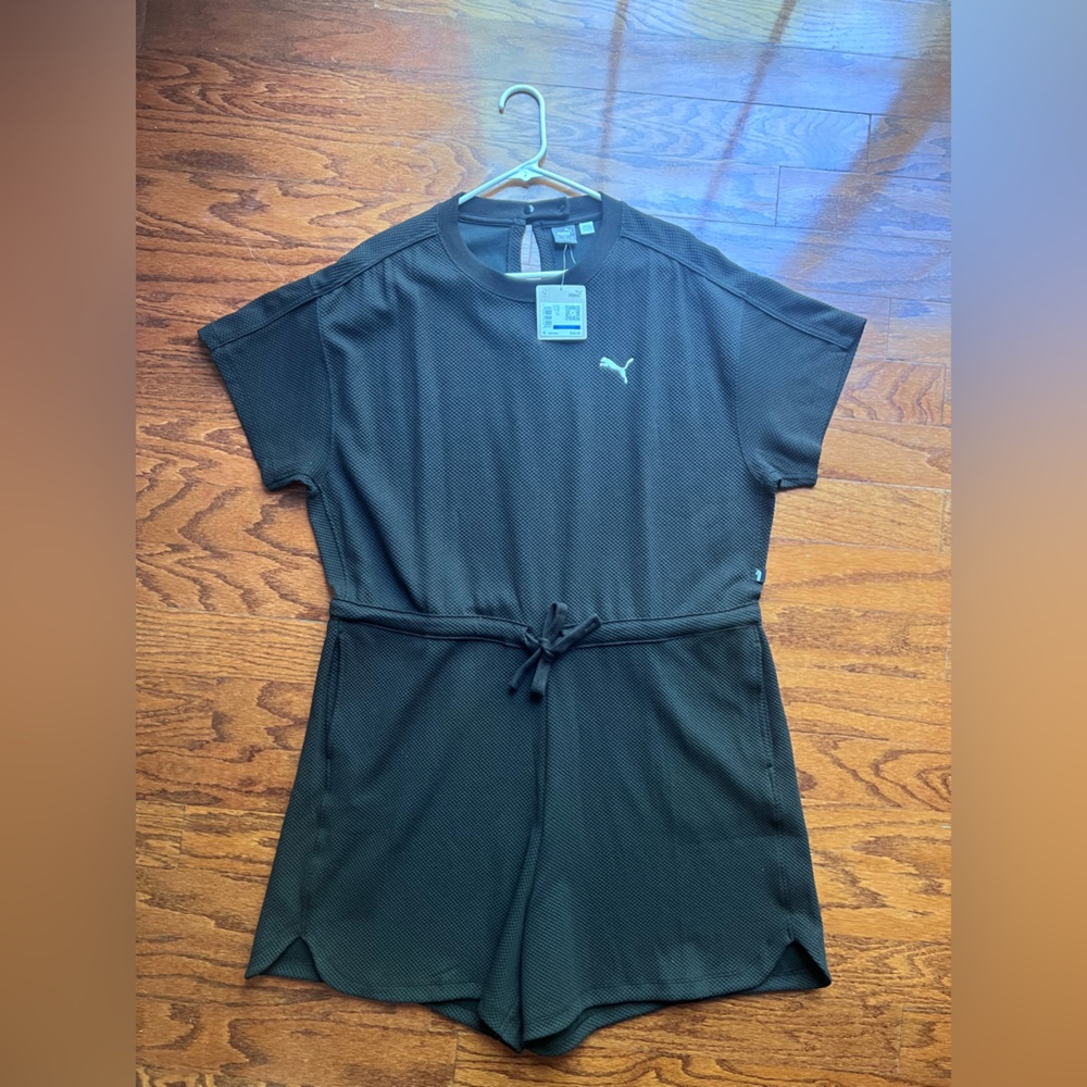 Puma Black Short Sleeve Romper